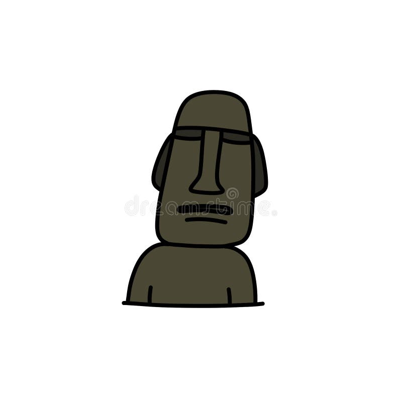 Moai Statue Vector Art PNG Images