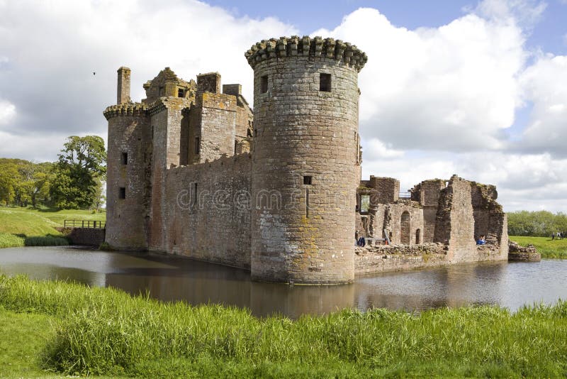 Moated Caerlaverock Castle, Scotland