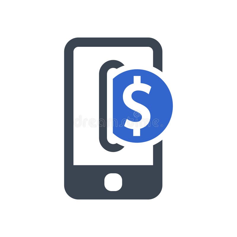 Mobiel bankpictogram