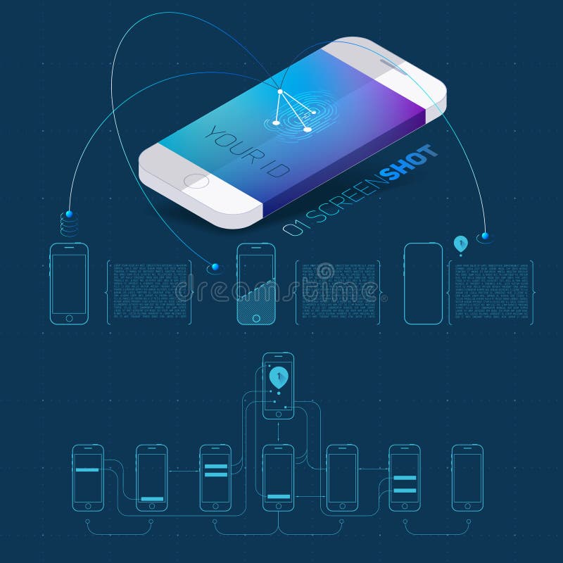 Mobiel toepassingsconcept telefoon stock illustratie Mobiel toepassingsconcept telefoon stock illustratie
