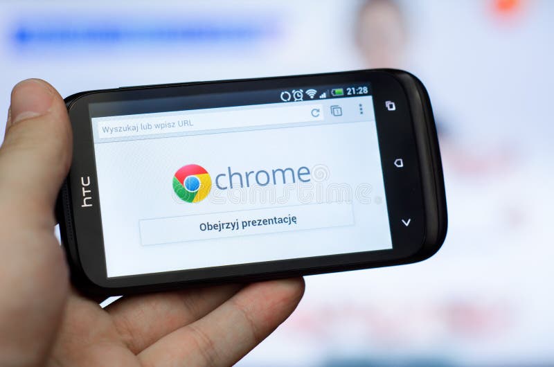 Mobiele het Webbrowser van Google Chrome