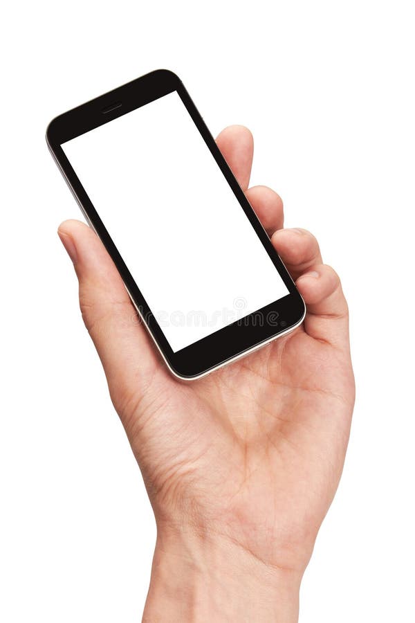 plakband Maak los genade Mobiele Telefoon in Een Man Hand Stock Afbeelding - Image of mededeling,  bespreking: 43639101