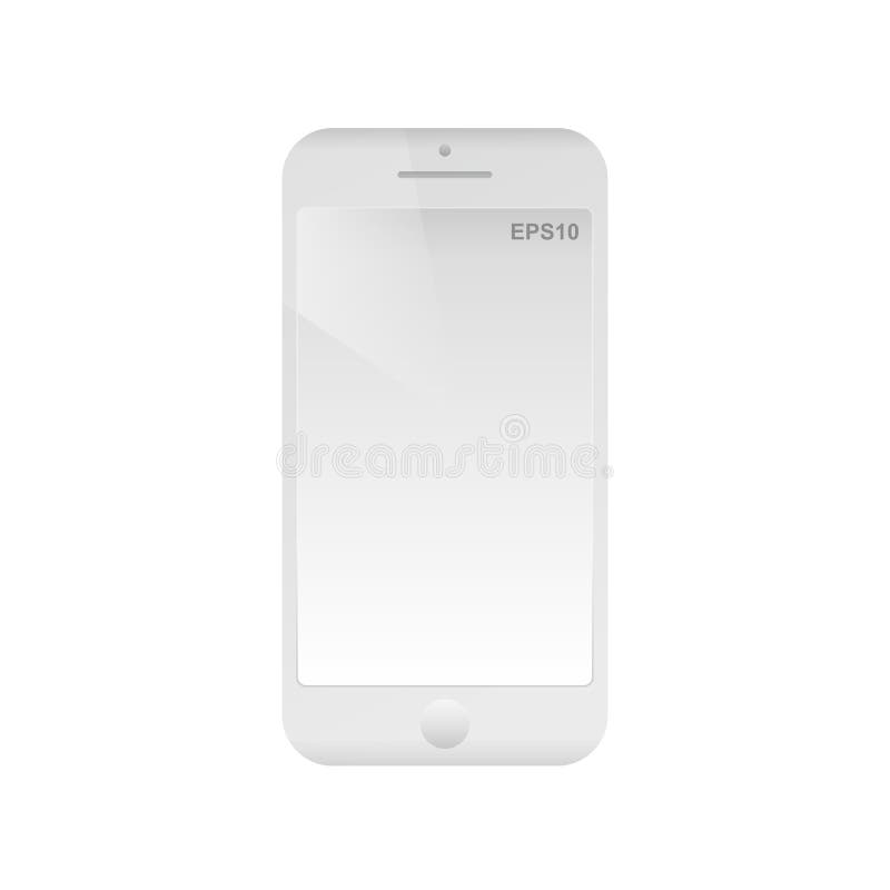 Mobiele telefoon met het lege scherm Het geïsoleerde abstracte pictogram van het smartphoneapparaat Moderne eenvoudige vlakke tel royalty-vrije illustratie Mobiele telefoon met het lege scherm Het geïsoleerde abstracte pictogram van het smartphoneapparaat Moderne eenvoudige vlakke tel royalty-vrije illustratie