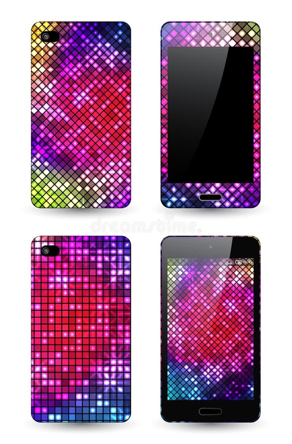 Mobiele telefoondekking met mozaïek vector illustratie Mobiele telefoondekking met mozaïek vector illustratie