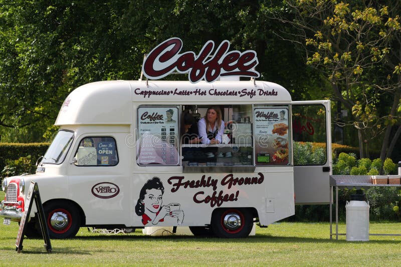 Mobil coffee shop. redaktionell bild. Bild av mjölk, kaffe 31634111