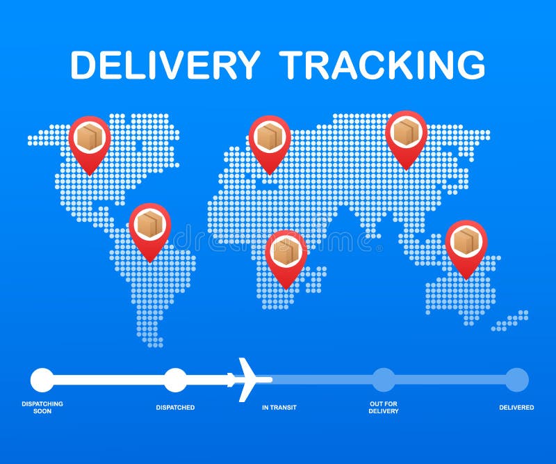 Parcel Tracking Website. Online Package Tracking. Modern Concept ...