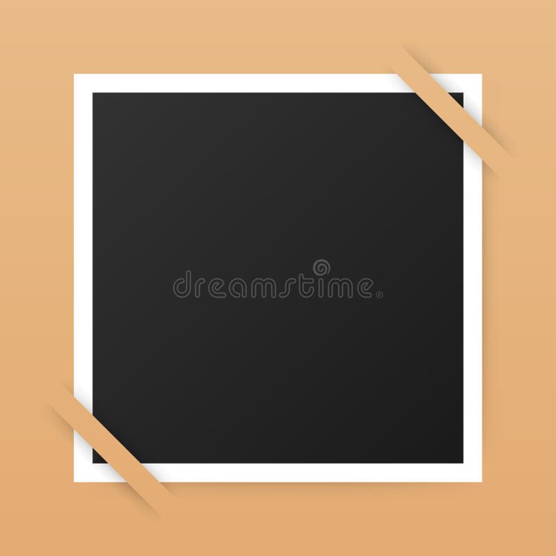 Photo frame mockup design. Realistic photograph with blank space for your image. Vector illustration.