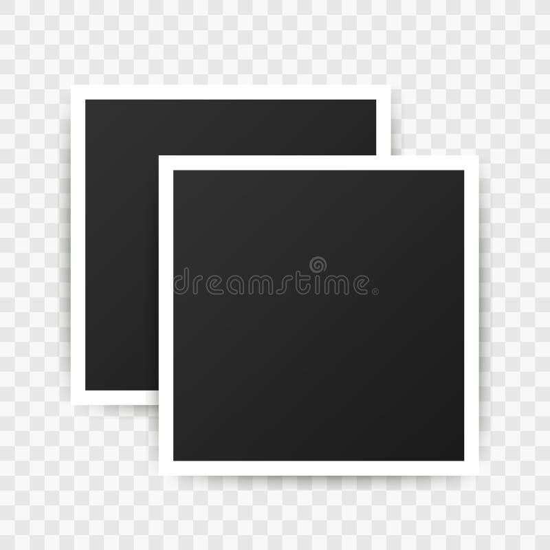 Photo frame mockup design. Realistic photograph with blank space for your image. Vector illustration.