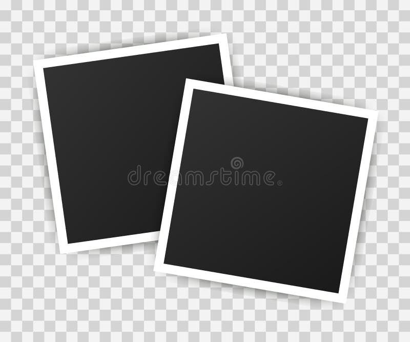 Photo frame mockup design. Realistic photograph with blank space for your image. Vector illustration. royalty free illustration