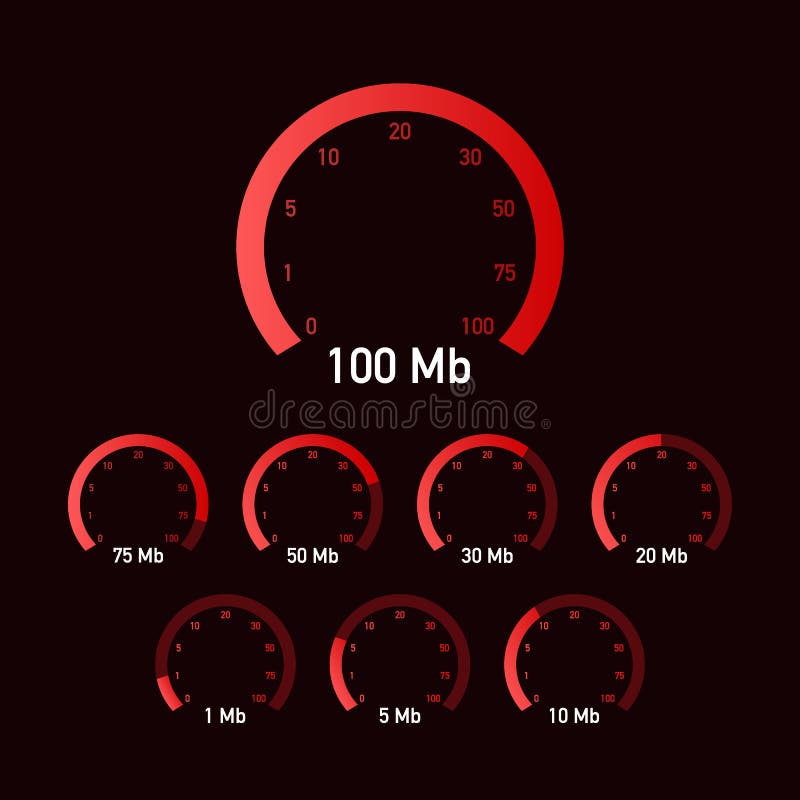 Set Speed Test Speedometer Internet Speed Website Speed Loading Time Vector Illustration Stock Vector Illustration Of Limit Element 136988884