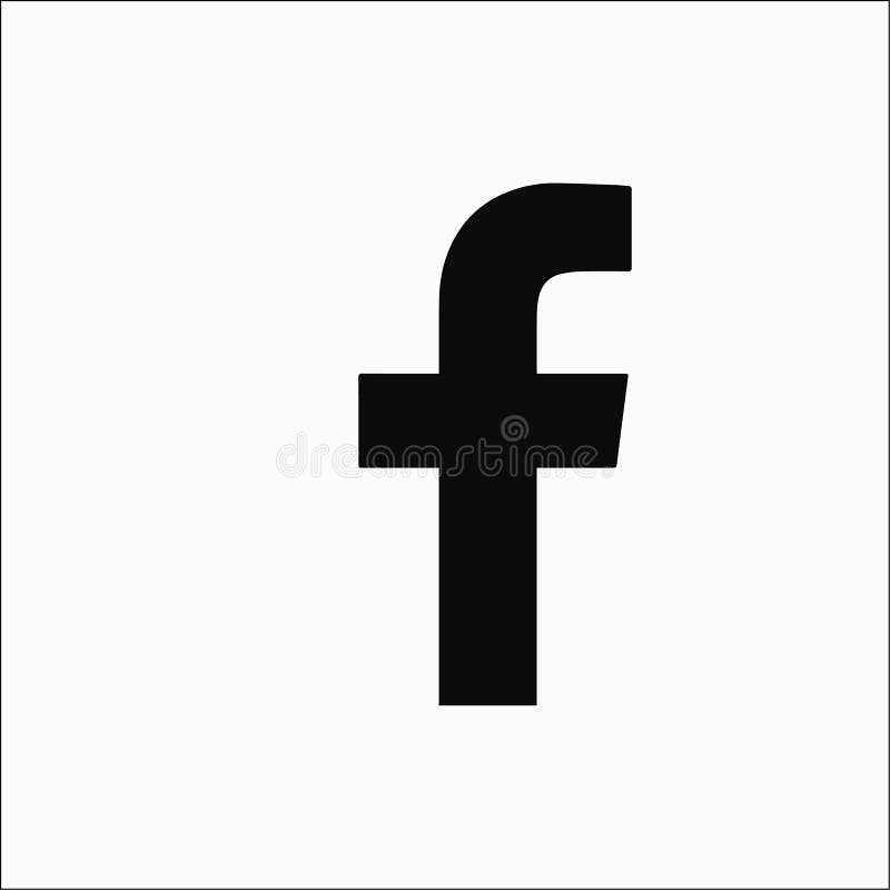 Facebook logo icon symbol on white background vector template illustration social media. Facebook logo follow vectors