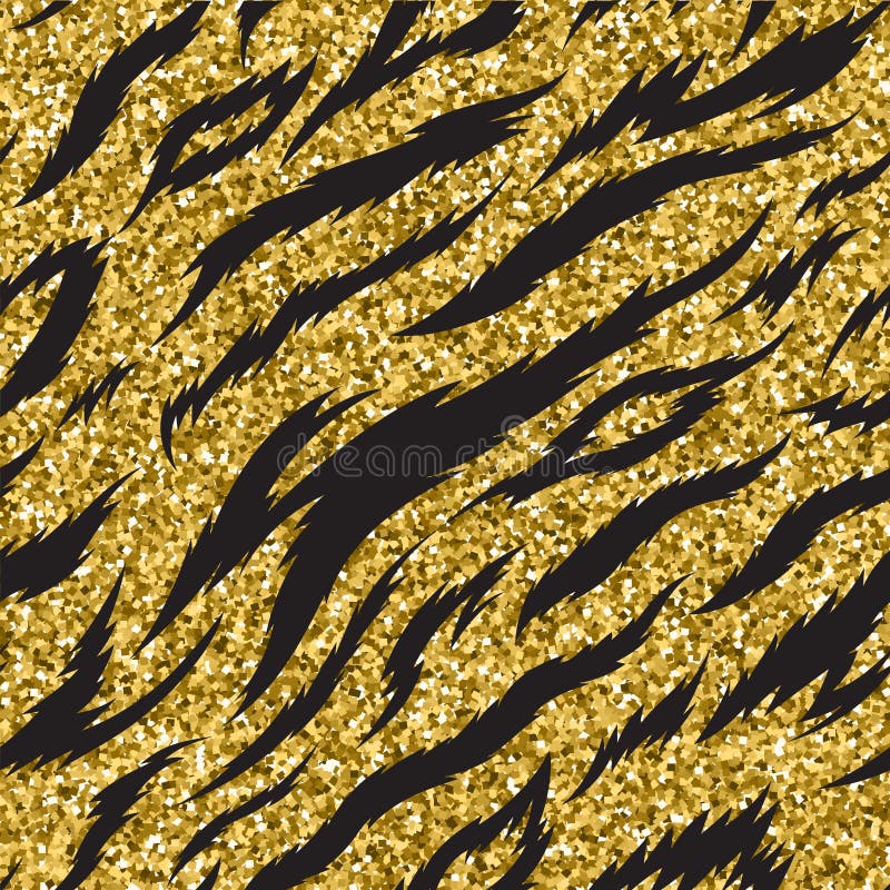 Animal Prints sparkling gold glitter vector illustration