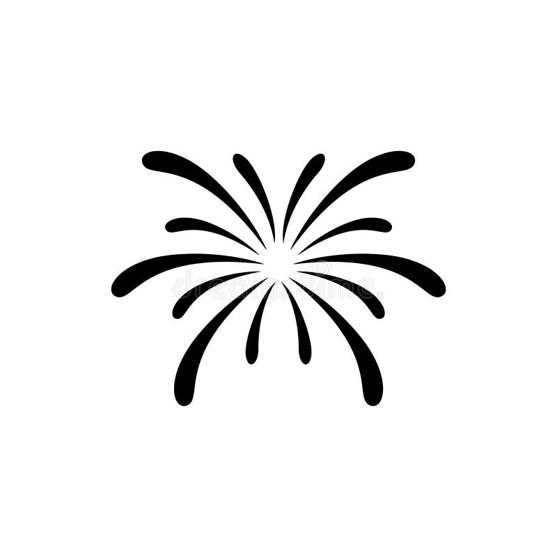Firework icon vector on white background royalty free illustration