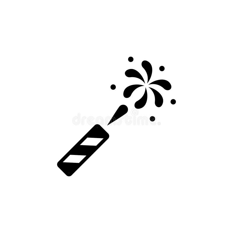 Firework icon isolated vector on white vector illustration