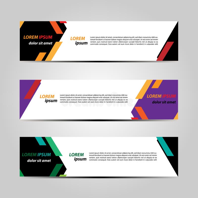 Banner Background Design Vector with Attractive Stock Vector