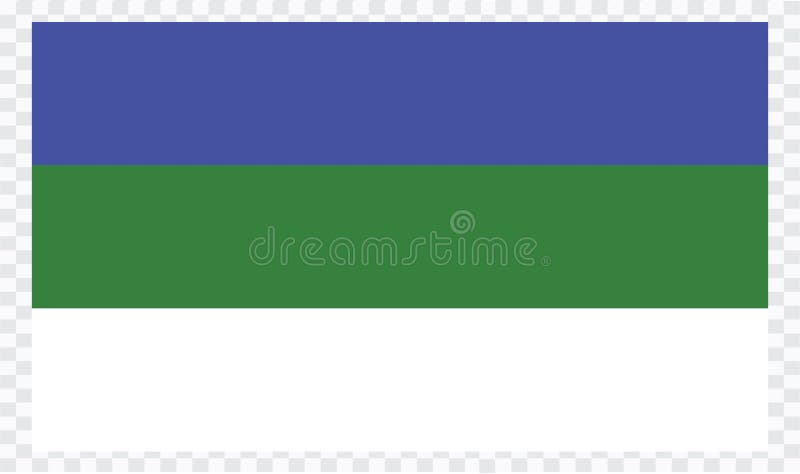 Komi Flag. flat original color illustration isolated on white background. vector illustration