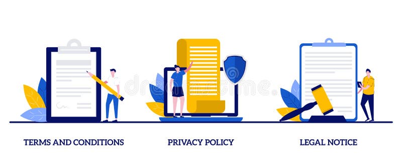 Terms conditions and privacy. Legal Notice. Contract terms & conditions icone. Law Policy.