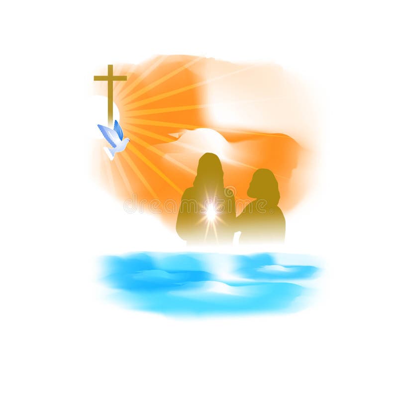 jesus baptism clipart