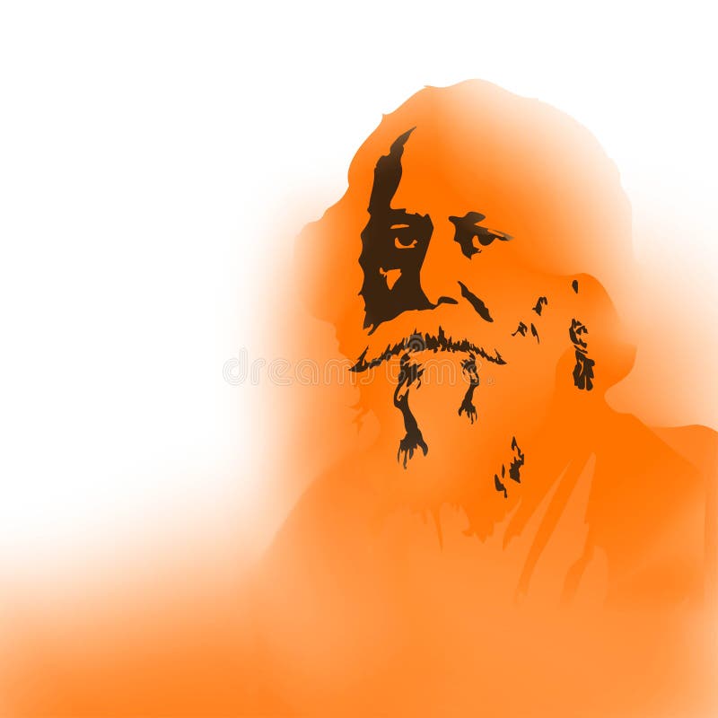 Vector Illustration Concept of Rabindranath Tagore Jayanti. Stock Vector -  Illustration of vector, rabindranath: 208342754