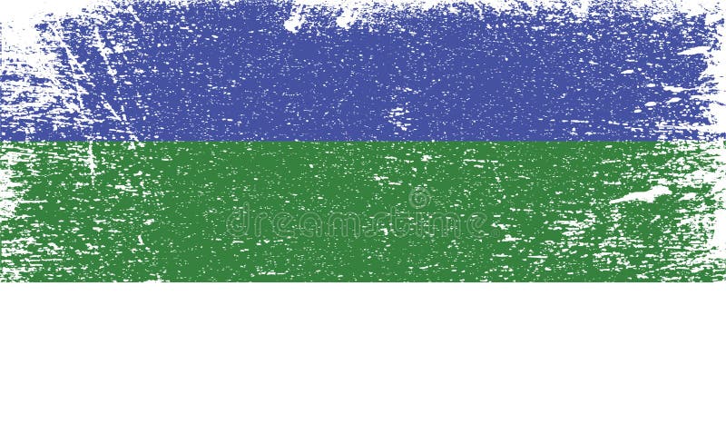 Komi flag with grunge texture stock illustration