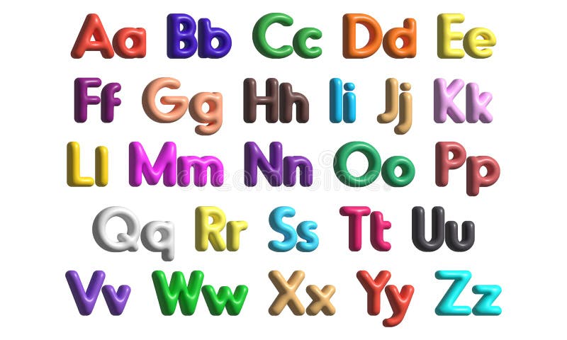 Letter clipart. Alphabetic clipart 3D multicolor alphabetic clipart A to Z clipart