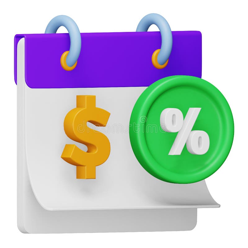 Annual Percentage Rate 3d Rendering Isometric Icon. Stock Vector ...