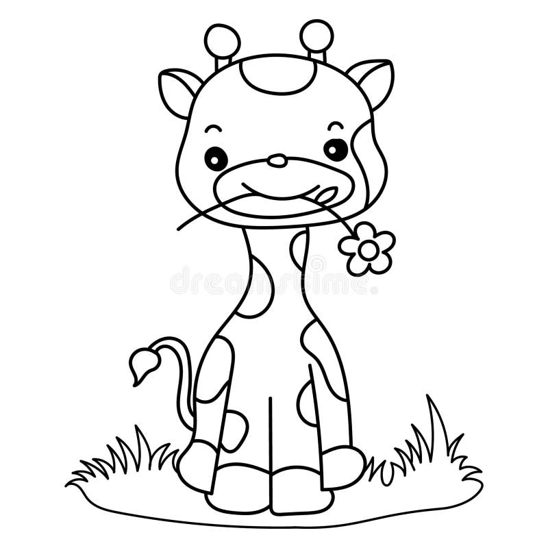 Giraffe Colouring Pages Color Stock Illustrations 29 Giraffe