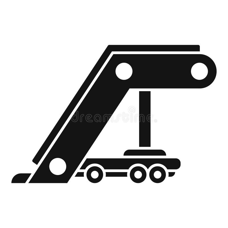 Mobile airport gangway connecting airplane to terminal royalty free illustration