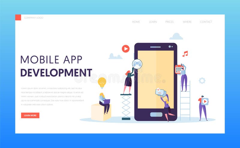 Mobile App Development Ab Test Landing Page. Software Developer Character Provide Ux Innovation Design for Application vector illustration Mobile App Development Ab Test Landing Page. Software Developer Character Provide Ux Innovation Design for Application vector illustration