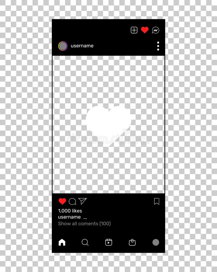 Mobile App Social Media Page Template Mockup Stock Vector Mobile App Social Media Page Template Mockup Stock Vector