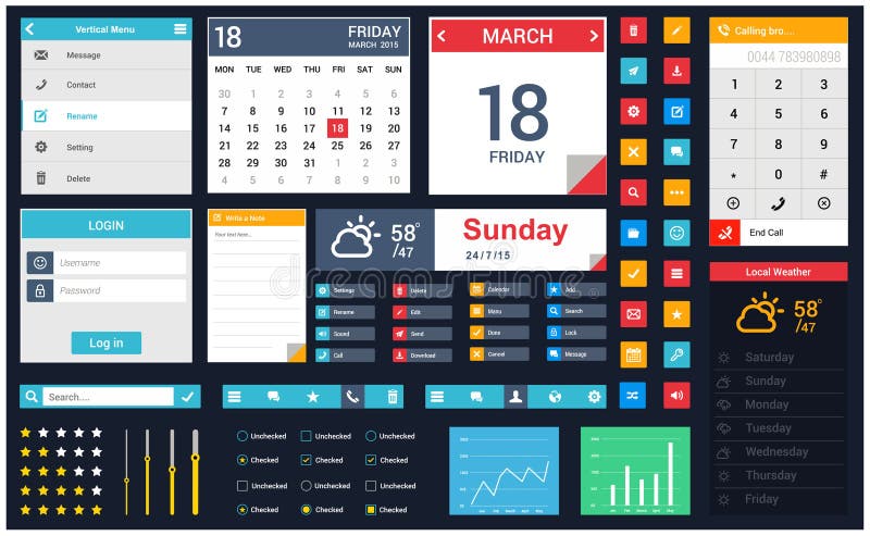 Mobile app User interface design vector. This Vector EPS 10 illustration is best for print media, web design, application design user interface and royalty free illustration Mobile app User interface design vector. This Vector EPS 10 illustration is best for print media, web design, application design user interface and royalty free illustration