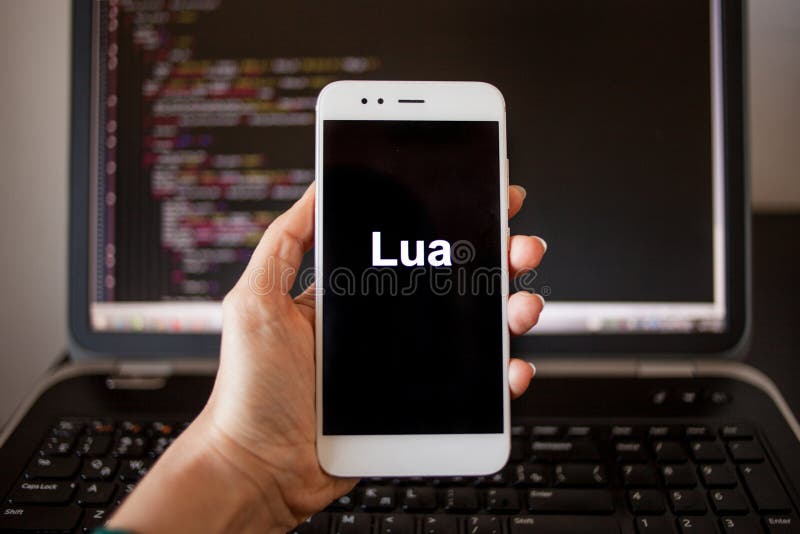 Mobile application development, programming language Lua for mobile development. stock photos