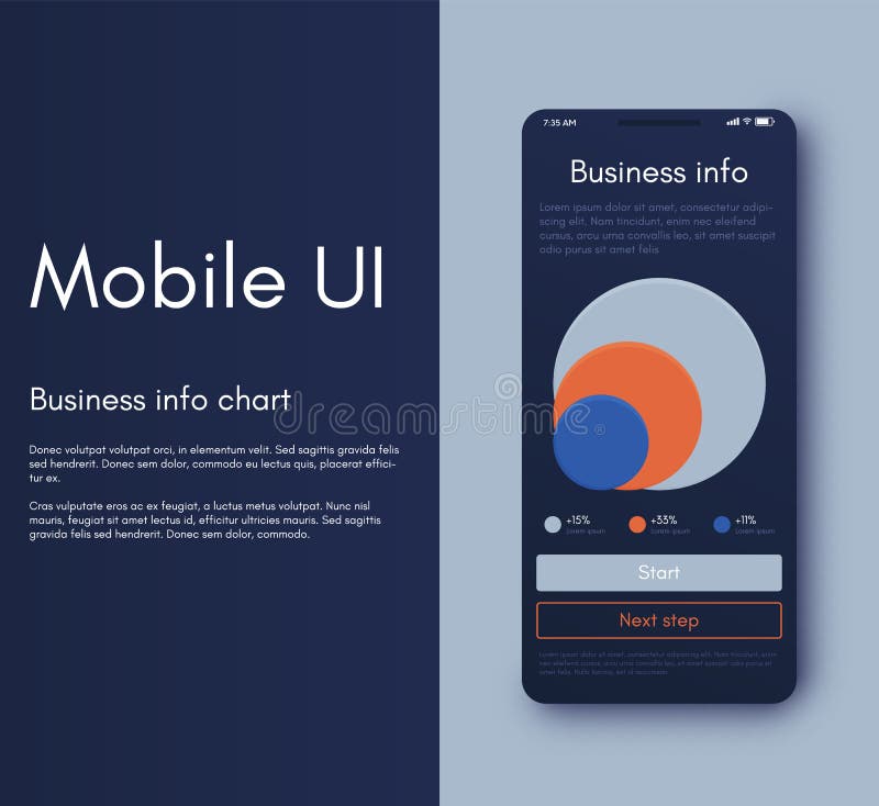 Mobile application interface. Ui design, vector illustration stock illustration