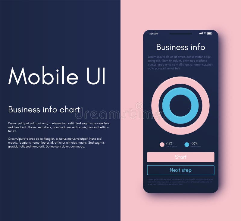 Mobile application interface. Ui design, vector illustration vector illustration