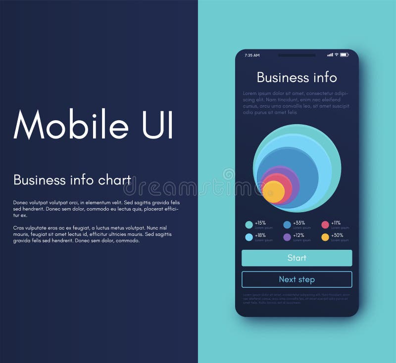 Mobile application interface. Ui design, vector illustration vector illustration
