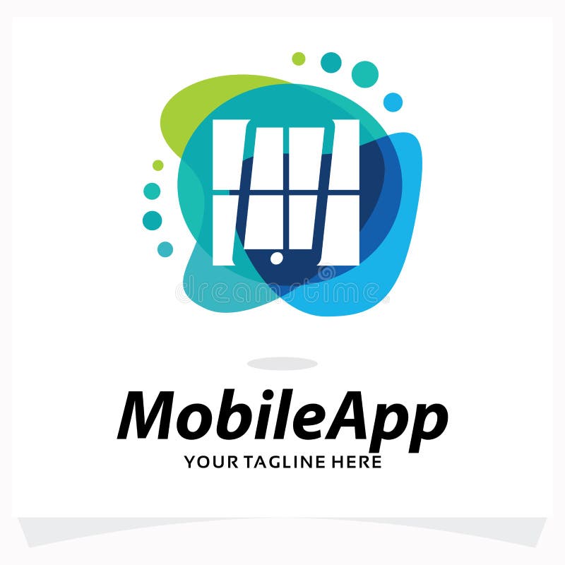 Mobile Apps Logo Template Design Template Stock Vector Illustration