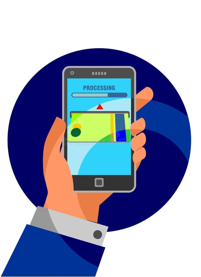 Mobile banking vector illustration Mobile banking vector illustration