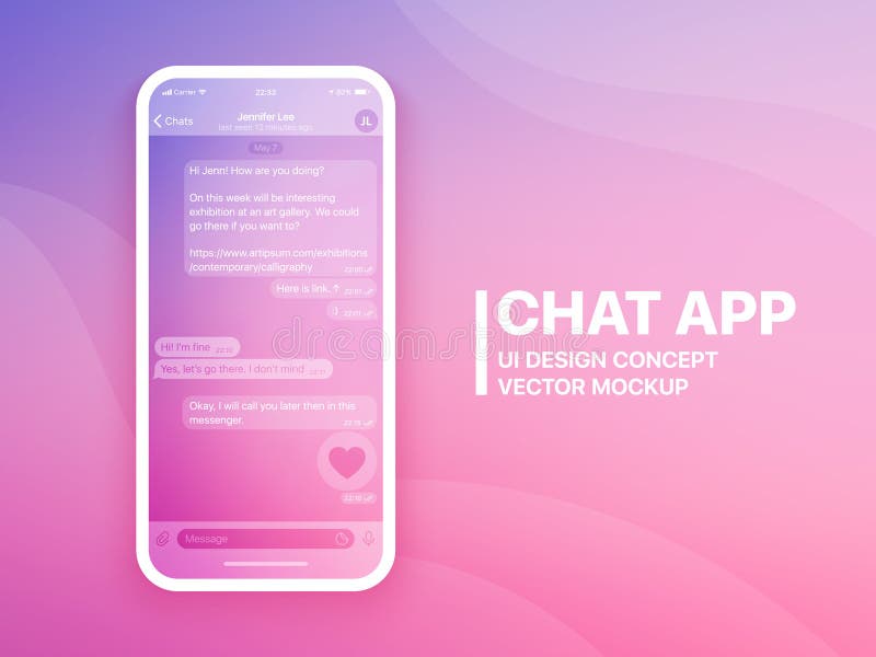 Mobile chat design