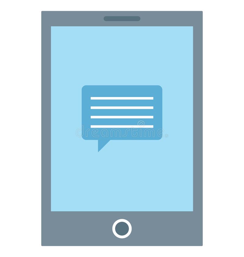 Mobile Chat Isolated Vector icon that can be easily edit or modified stock illustration