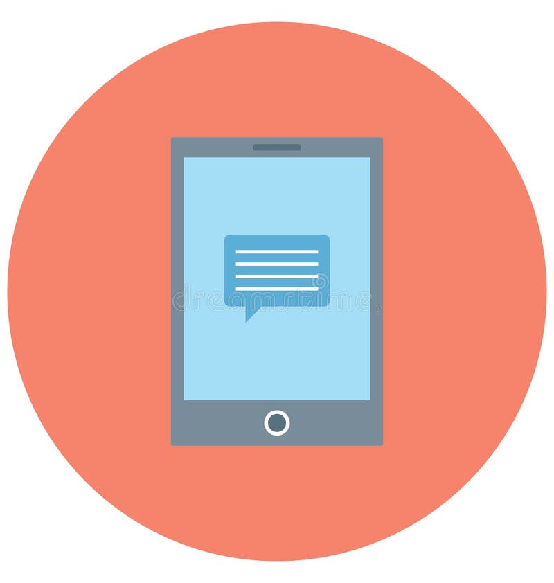 Mobile Chat Isolated Vector icon that can be easily edit or modified stock illustration