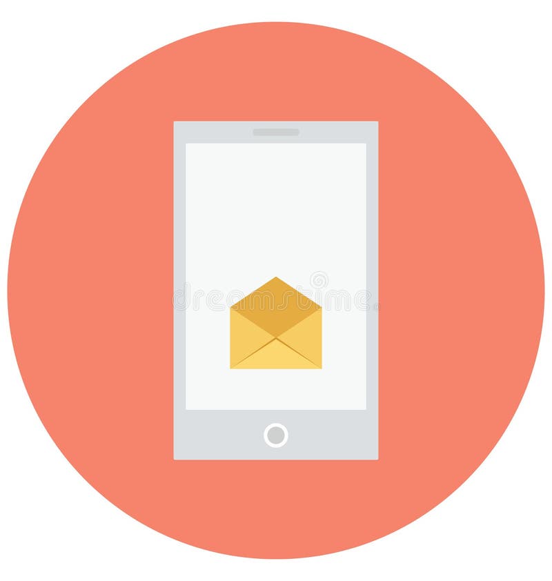 Mobile Chat Isolated Vector icon that can be easily edit or modified royalty free illustration