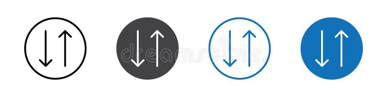 Mobile data icon Isolated on white background vector set royalty free illustration