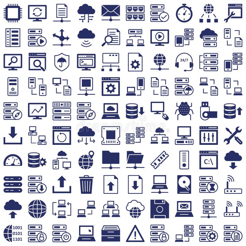 Mobile Database, Server and Location Icons Set every icon can easily modify or edit royalty free illustration Mobile Database, Server and Location Icons Set every icon can easily modify or edit royalty free illustration