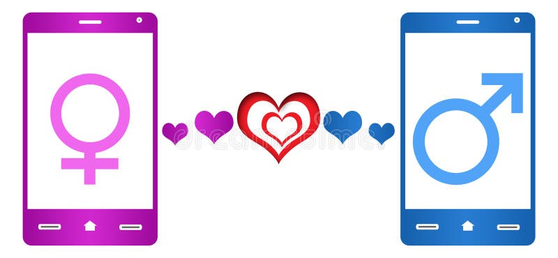 Mobile Dating Pink Blue