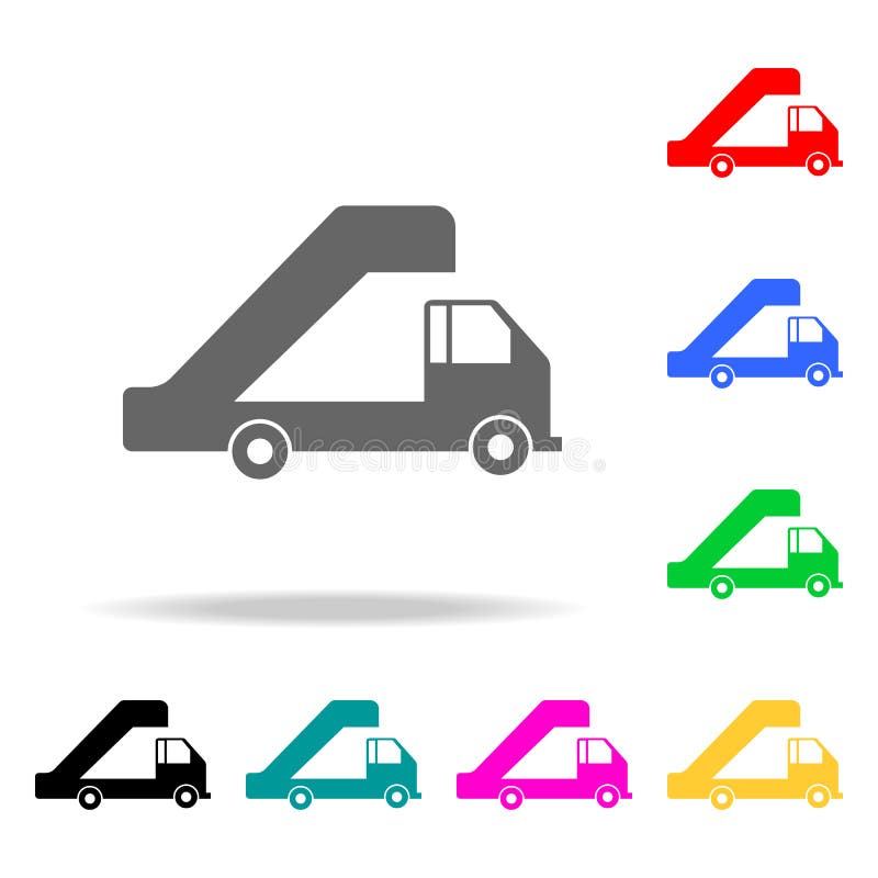 Mobile gangway for aircraft icon. Elements of Airport multi colored icons. Premium quality graphic design icon. Simple icon for we stock illustration