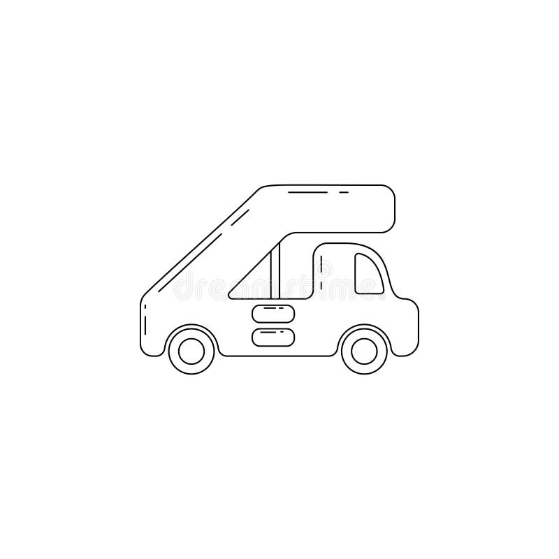 Mobile gangway illustration. Element of airport for mobile concept and web apps. Thin line illustration of mobile gangway can be used for web and mobile. Premium icon on white background