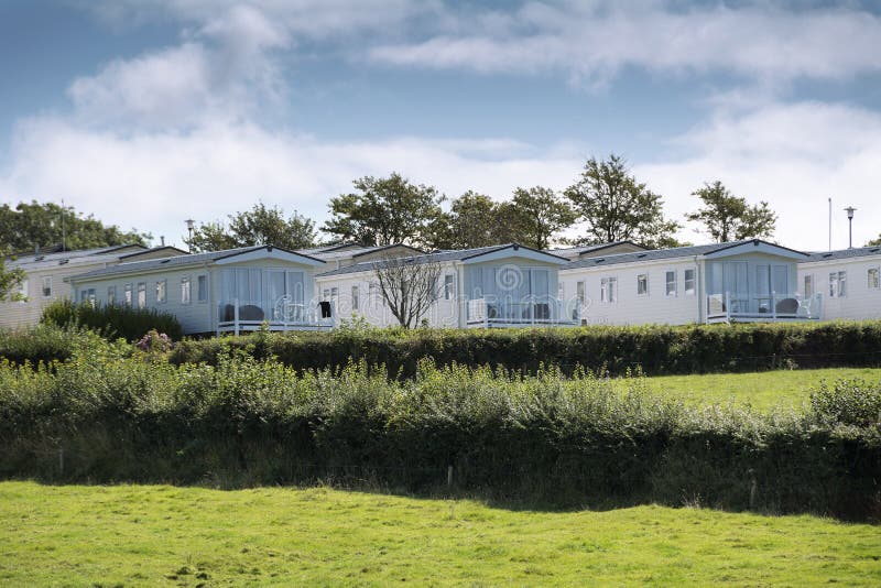Mobile holiday homes stock photo. Image of home, field 48731972
