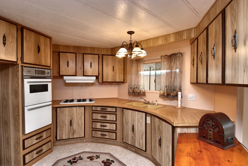 Mobile home kitchen stock image. Image of stove, oven 18520479