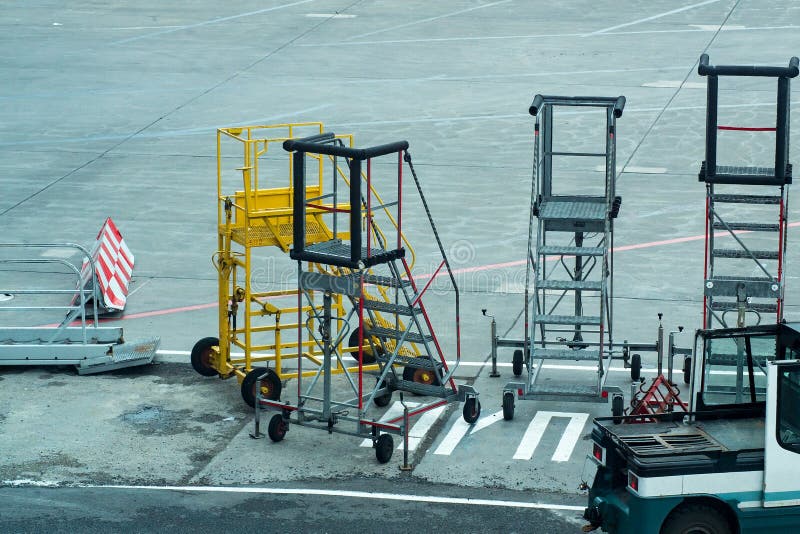 The Ladders for Boarding Passengers at Airport Stock Image Image of