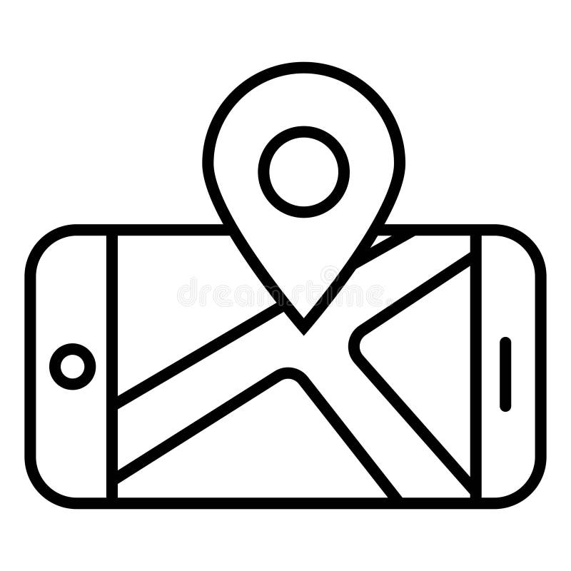 Mobile Map Navigation vector stock illustration Mobile Map Navigation vector stock illustration